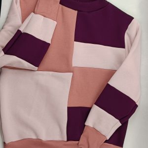 Bluza damska "Patchwork Róż" XL/2XL - obrazek 2