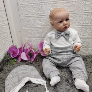 Komplet elegancki w kratkę - obrazek 3