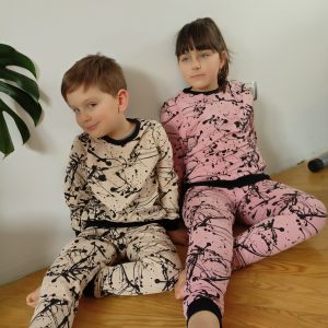 Komplet dresowy "Maziaki brudny róż" - obrazek 2